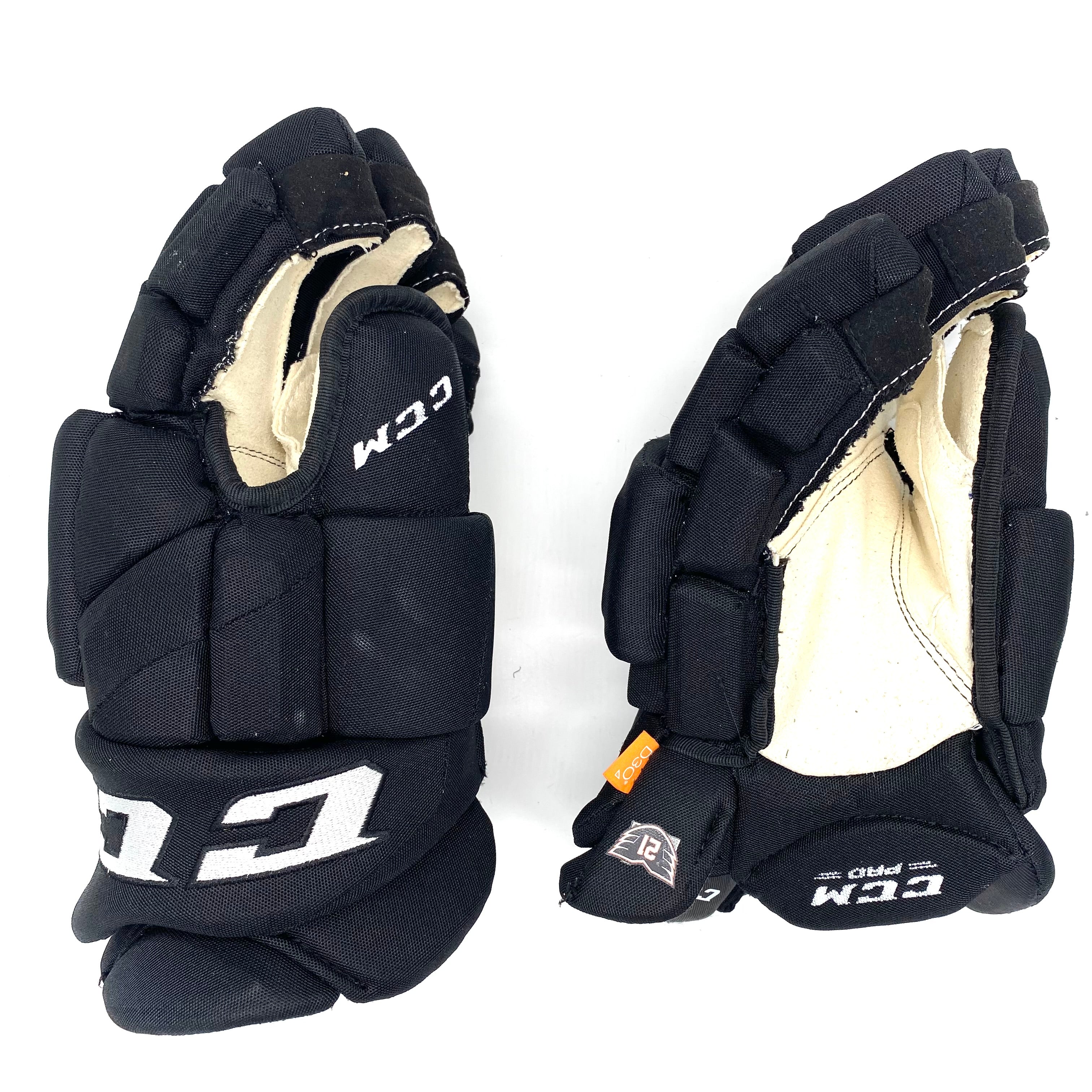 CCM HGJSPP - Gant de qualité supérieure d'occasion NHL Pro Stock (noir)